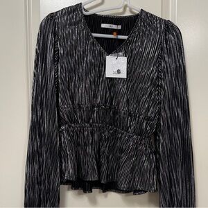 SLY Black and White Striped Women's Top